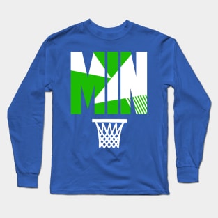 Minnesota Throwback Basketball MIN Long Sleeve T-Shirt